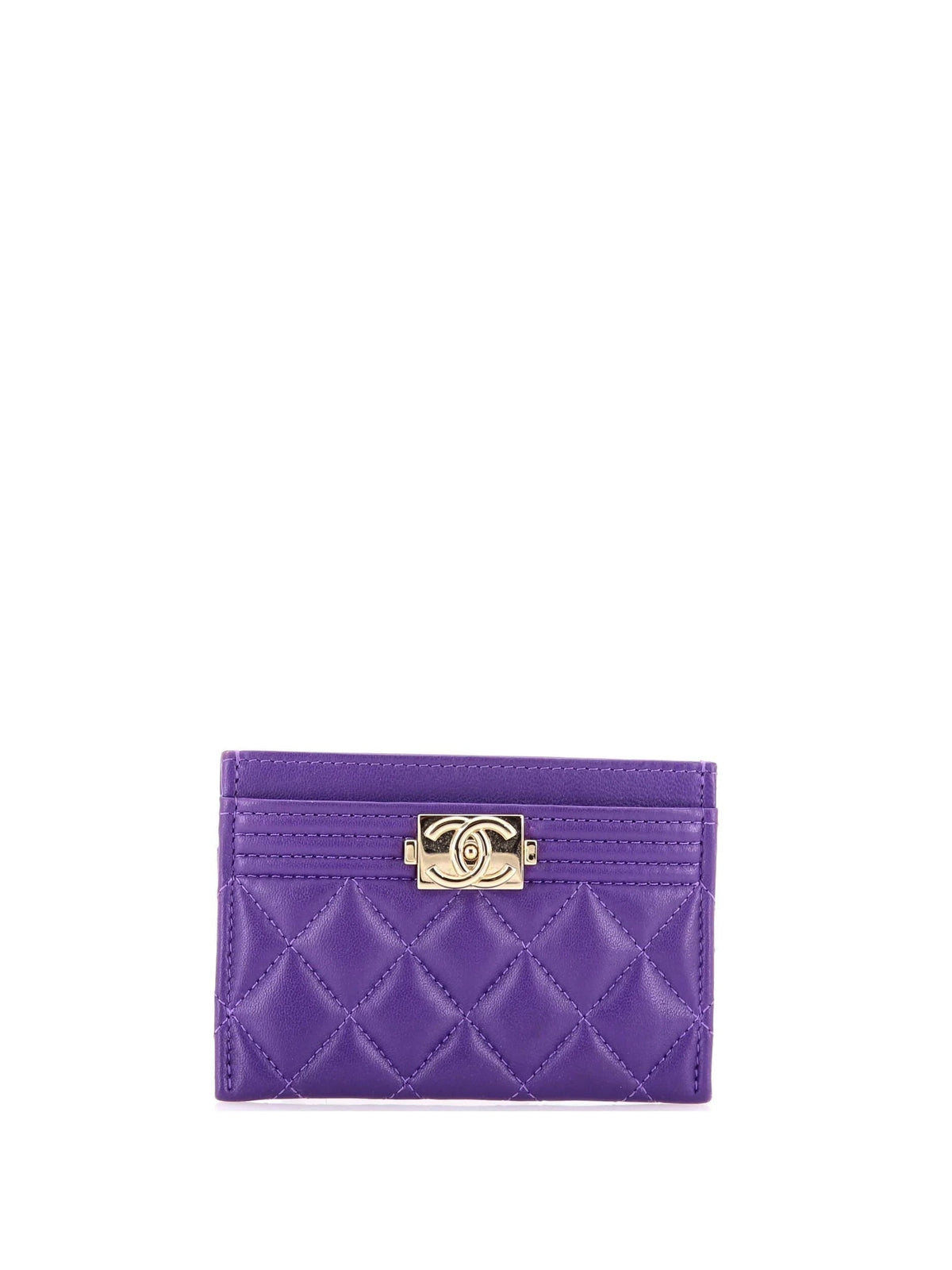 CHANEL QUILTED LAMBSKIN BOY CARD CASE