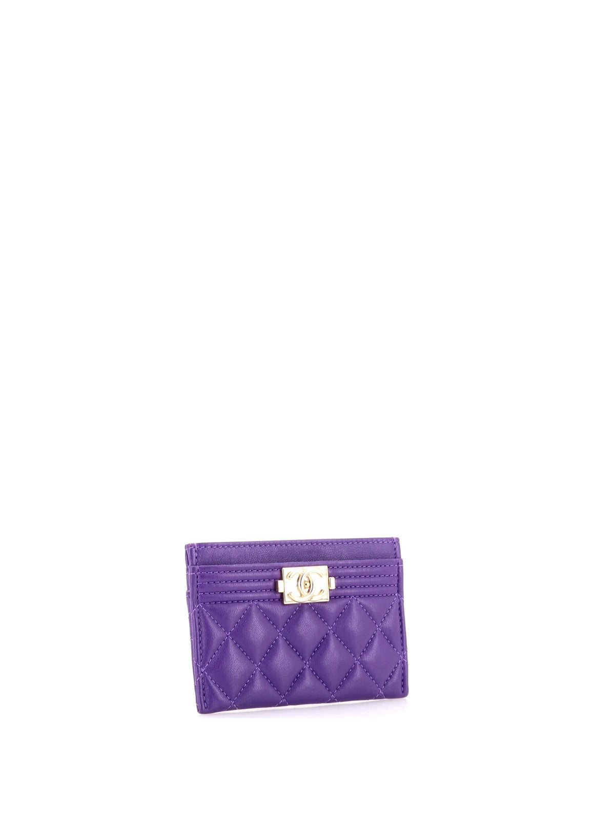 CHANEL QUILTED LAMBSKIN BOY CARD CASE