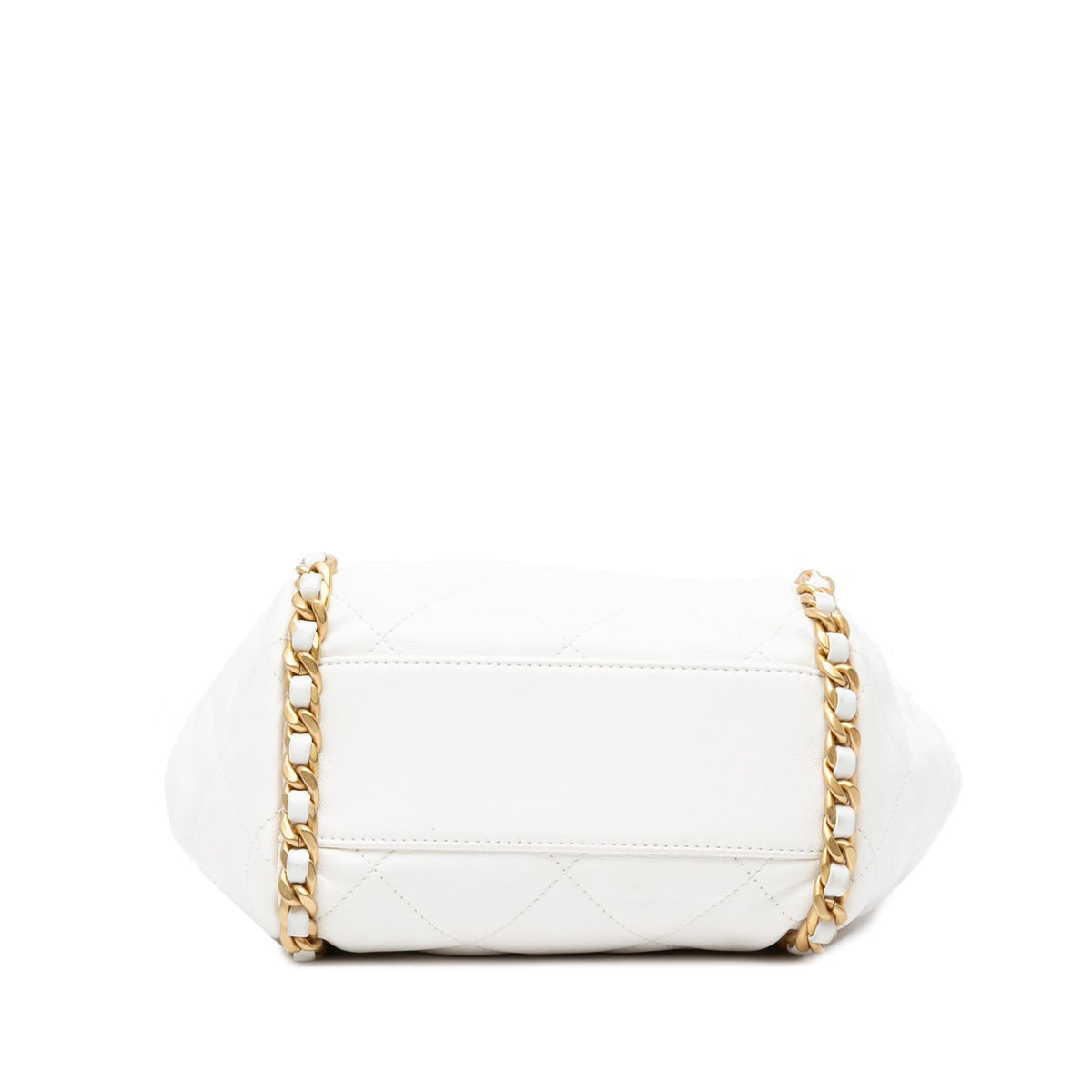 Chanel Quilted Lambskin Chain Around Bucket Bag