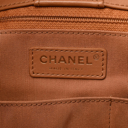 CHANEL QUILTED LAMBSKIN LEATHER CC LOCK DRAWSTRING BUCKET BAG