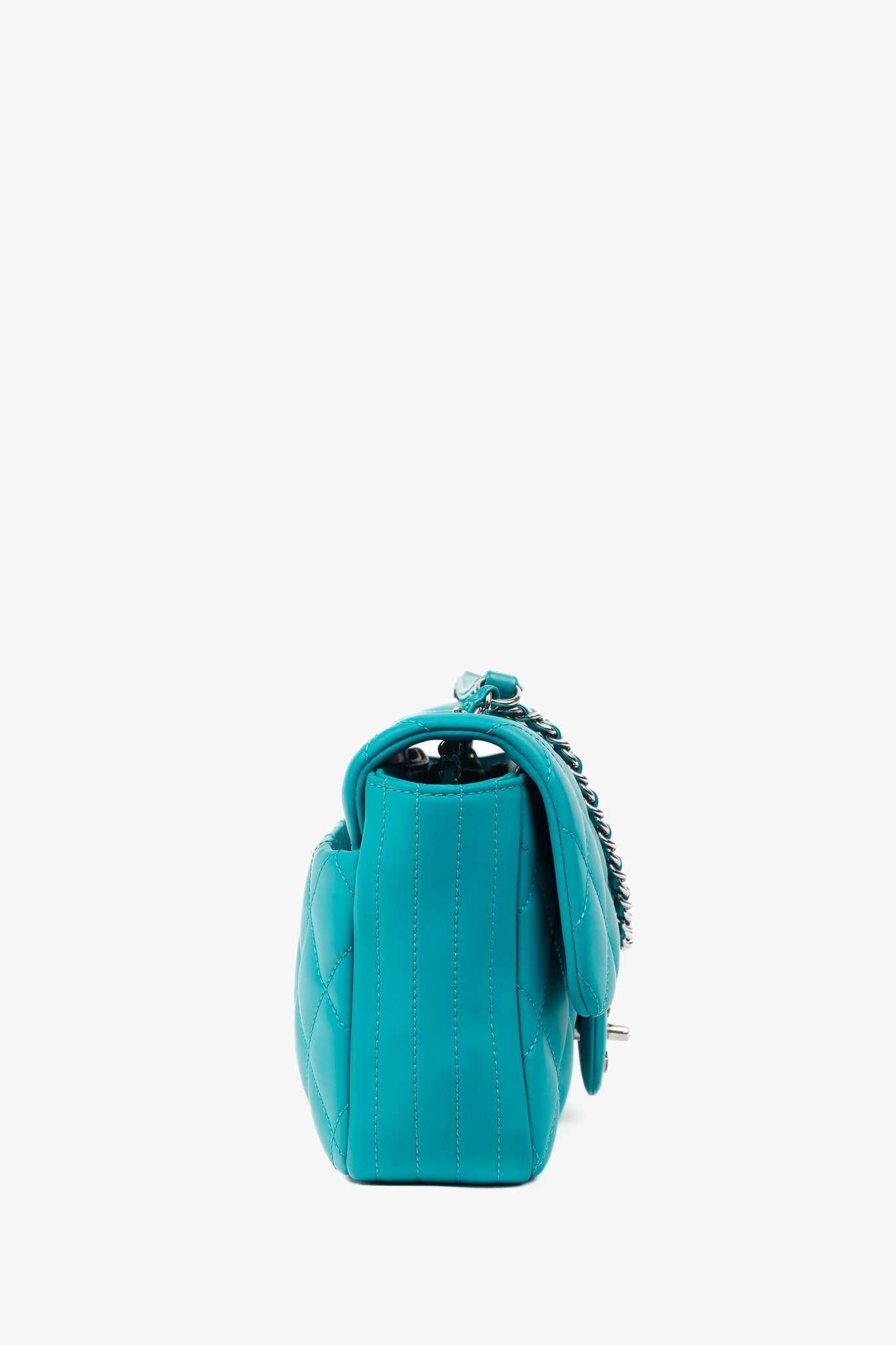 Chanel Teal Paris-Seoul Medium Lambskin Coco Rain Flap Bag