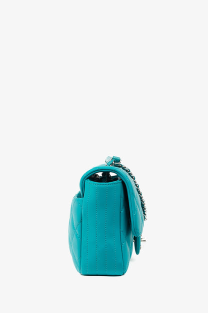 Chanel Teal Paris-Seoul Medium Lambskin Coco Rain Flap Bag