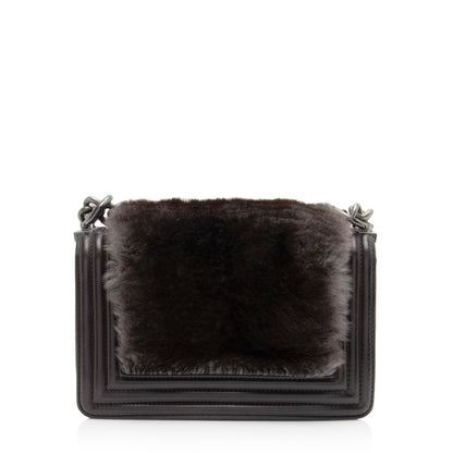 Chanel Rabbit Fur Small Boy Bag (SHF-6aZlP5)