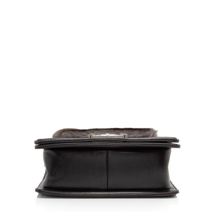 Chanel Rabbit Fur Small Boy Bag