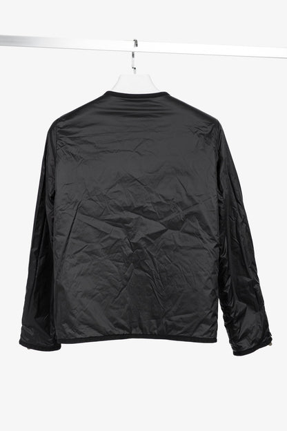 Chanel Reversible Grey Tweed-Printed & Black Nylon Jacket