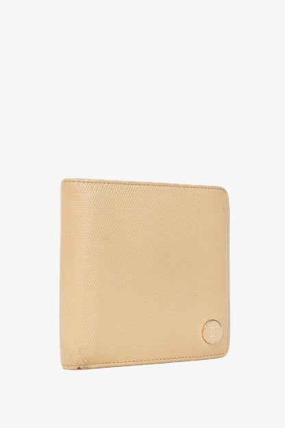 Chanel Camel Caviar Leather CC-Logo Bifold Wallet
