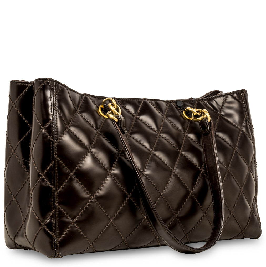 Vintage Quilted Shopping Tote