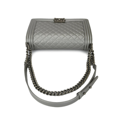 Chanel Boy HandBag Grey