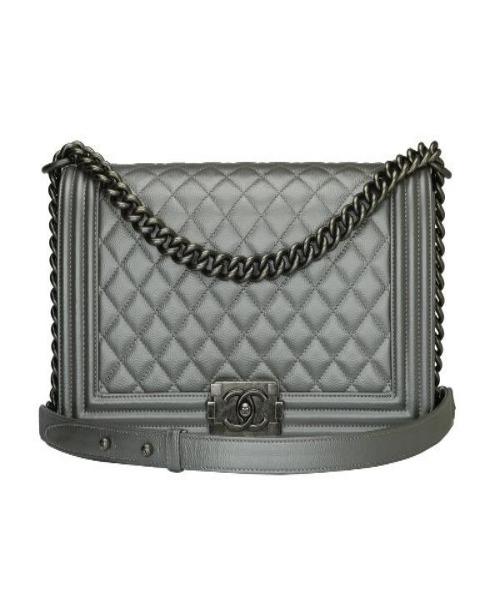 Chanel Boy HandBag Grey