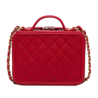 Chanel Small Caviar CC Filigree Vanity Bag