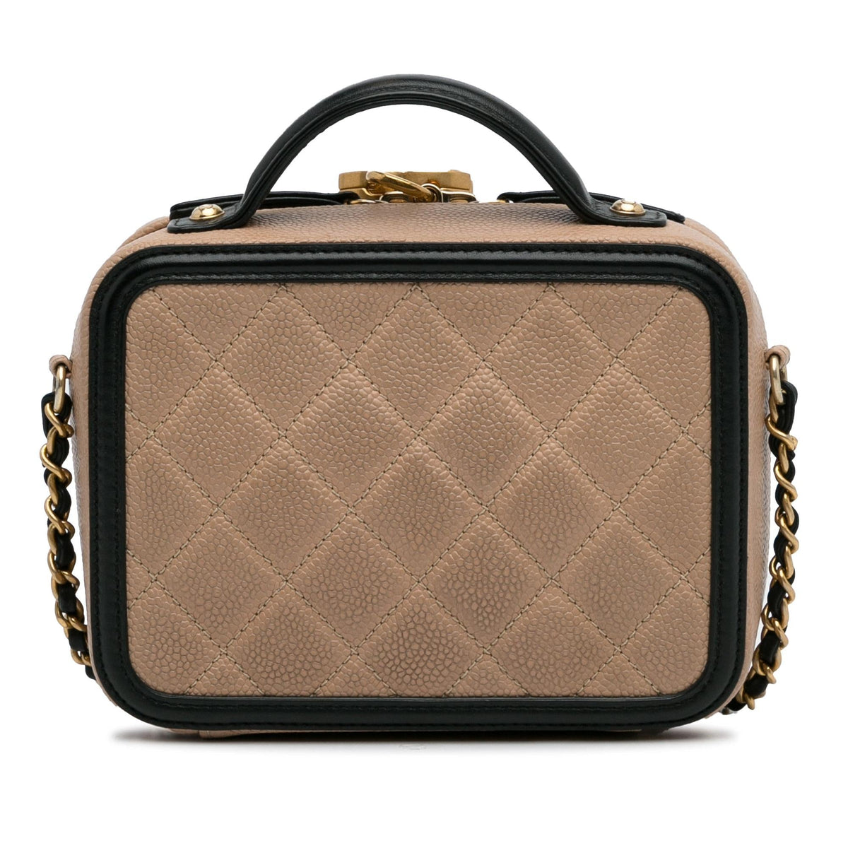 Chanel Small Caviar CC Filigree Vanity Case (SHG-c7hubE)