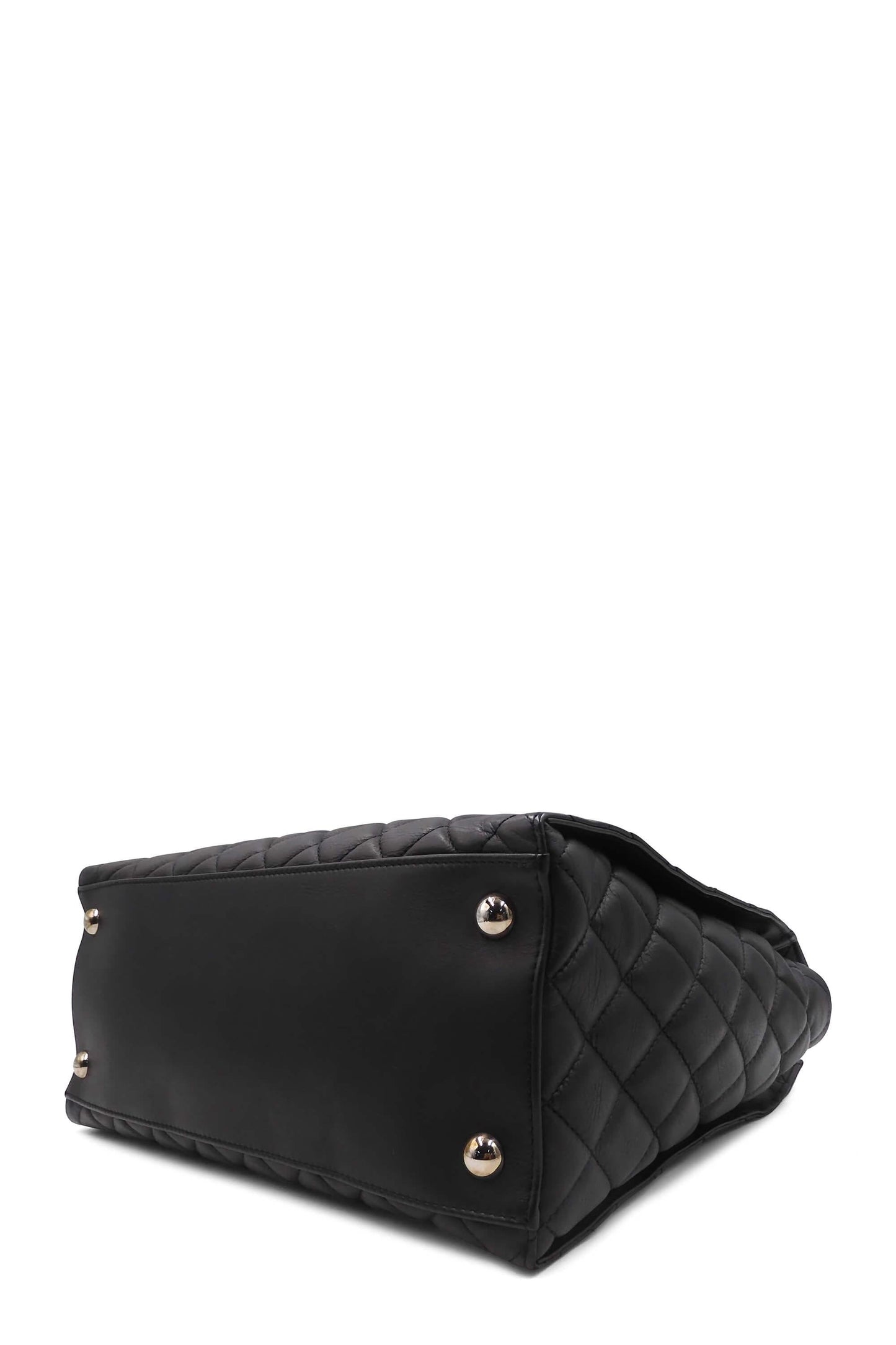 Small Chic and Soft Tote with Pouch Black