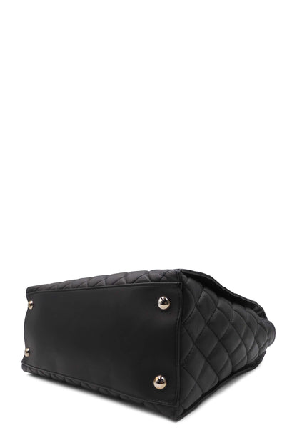 Small Chic and Soft Tote with Pouch Black