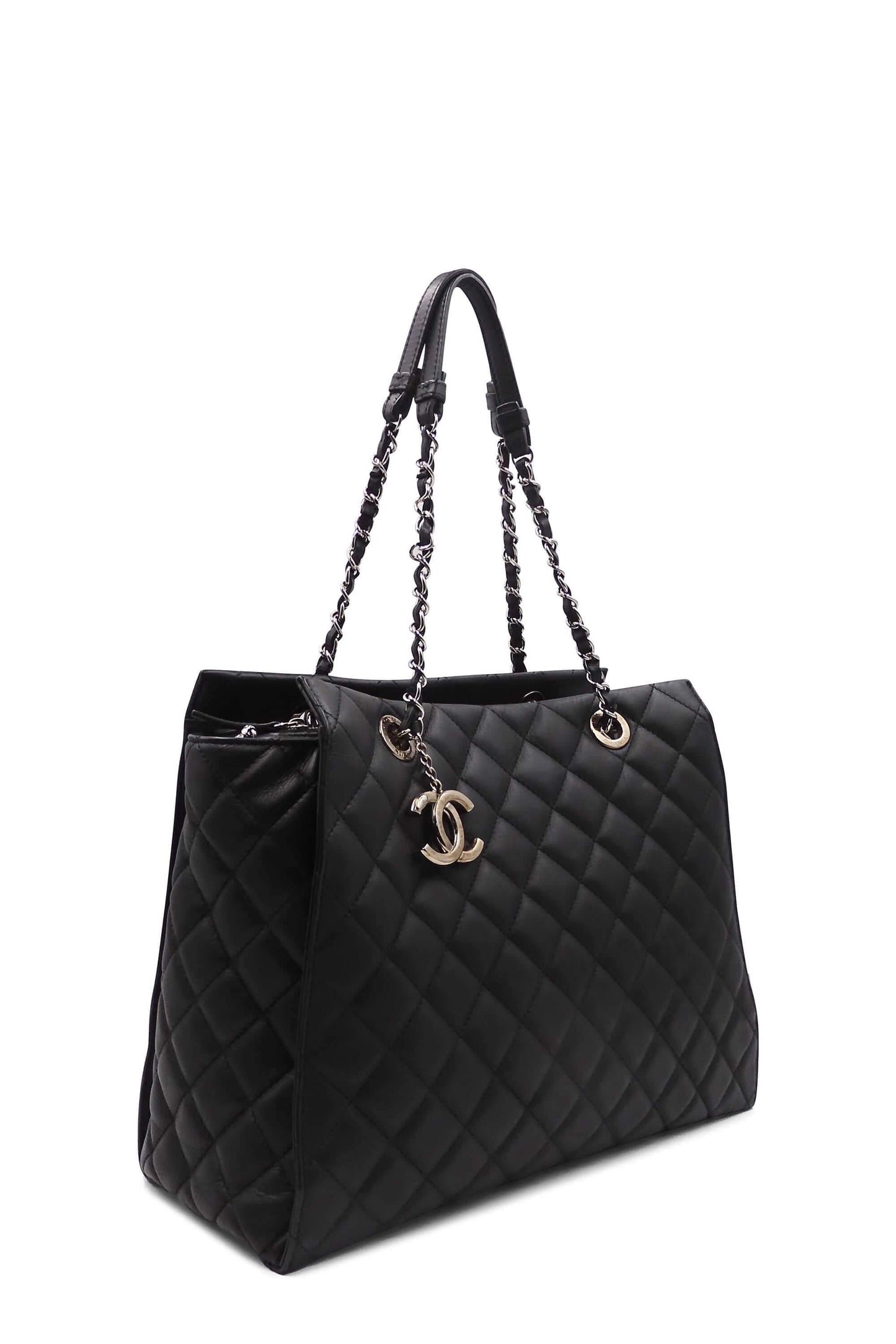 Small Chic and Soft Tote with Pouch Black