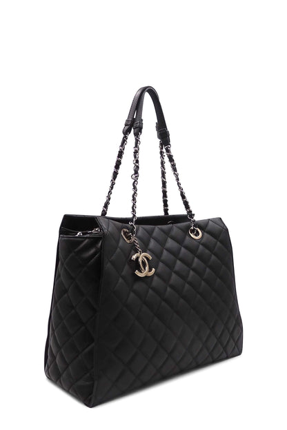 Small Chic and Soft Tote with Pouch Black
