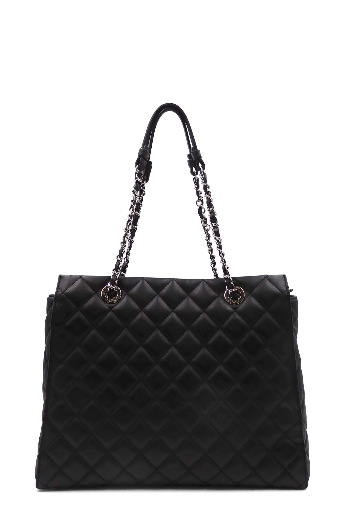 Small Chic and Soft Tote with Pouch Black
