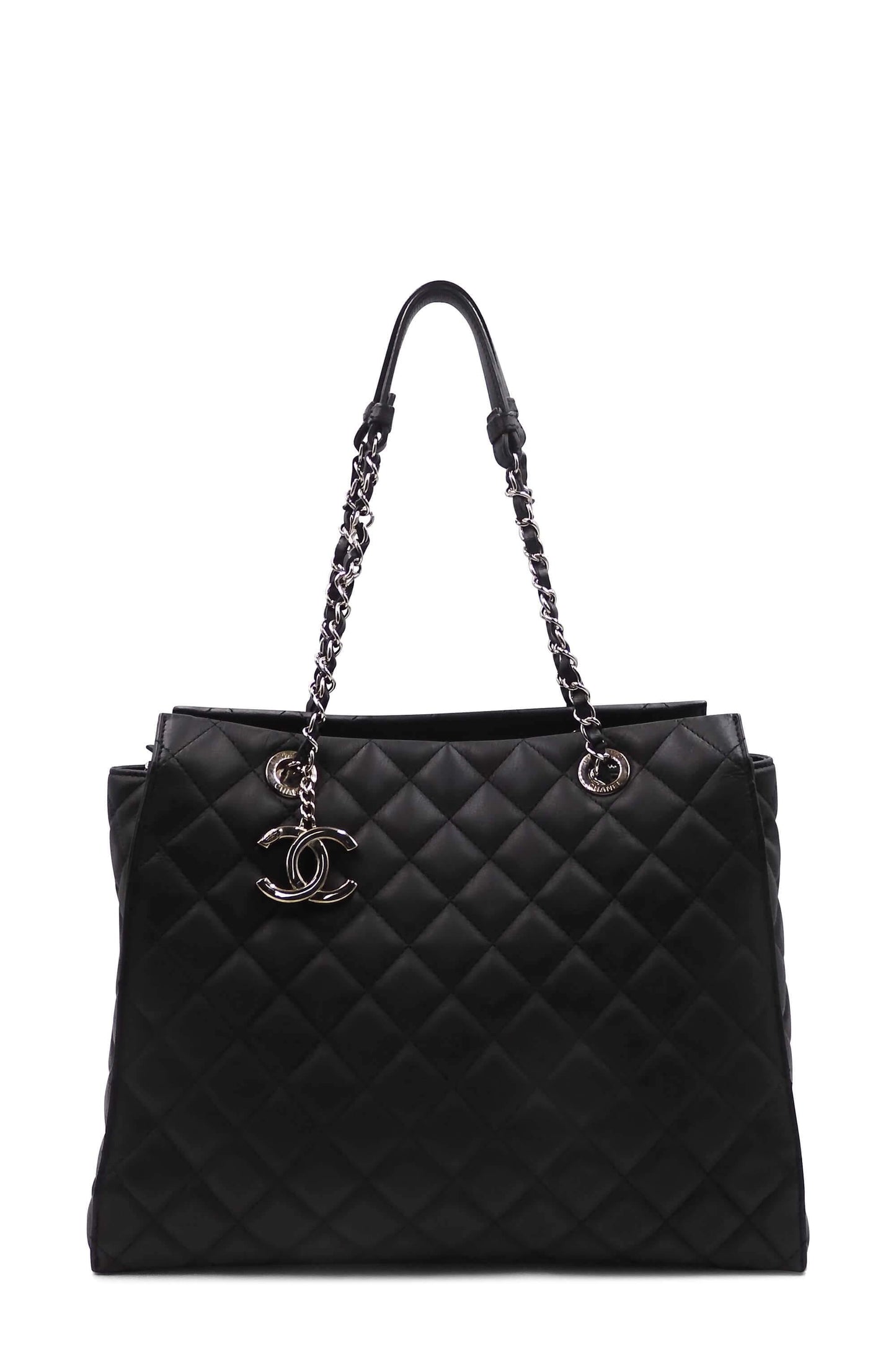 Small Chic and Soft Tote with Pouch Black