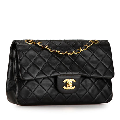 Chanel Small Classic Lambskin Double Flap (SHG-FgW8Qu)