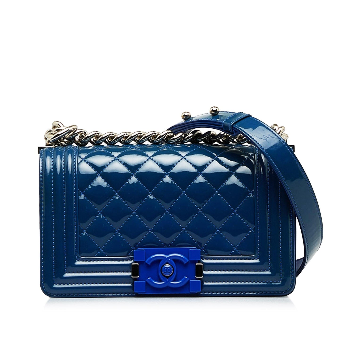 Chanel Small Patent Boy Plexiglass Crossbody Bag