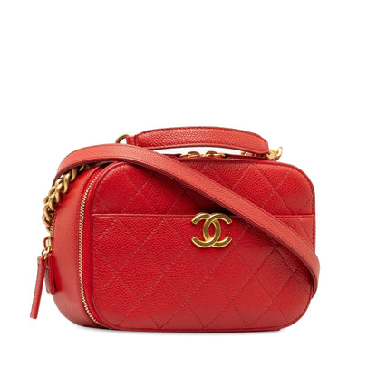 Chanel Small Quilted Caviar Top Handle Camera Bag (SHG-t5q9uY)