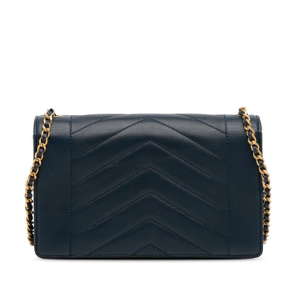 Chanel Small Reversed Chevron Lambskin Flap (SHG-I8TN3a)