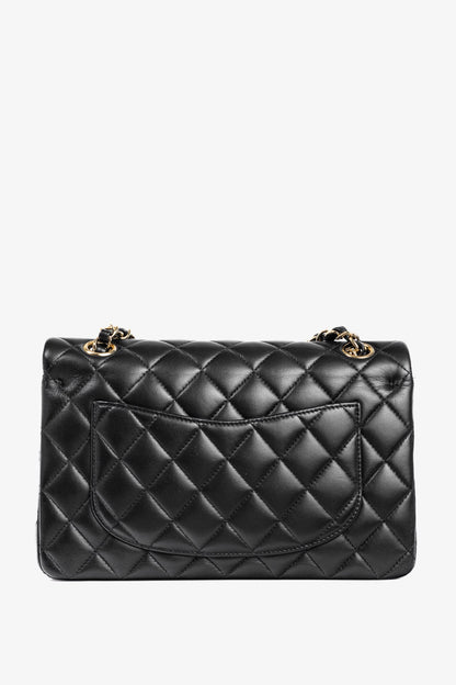 Chanel Small Classic Black Lambskin Quilted Double Flap Bag