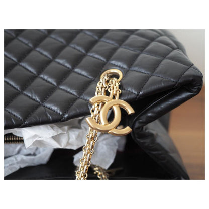 Chanel Quilted Leather Black Tote