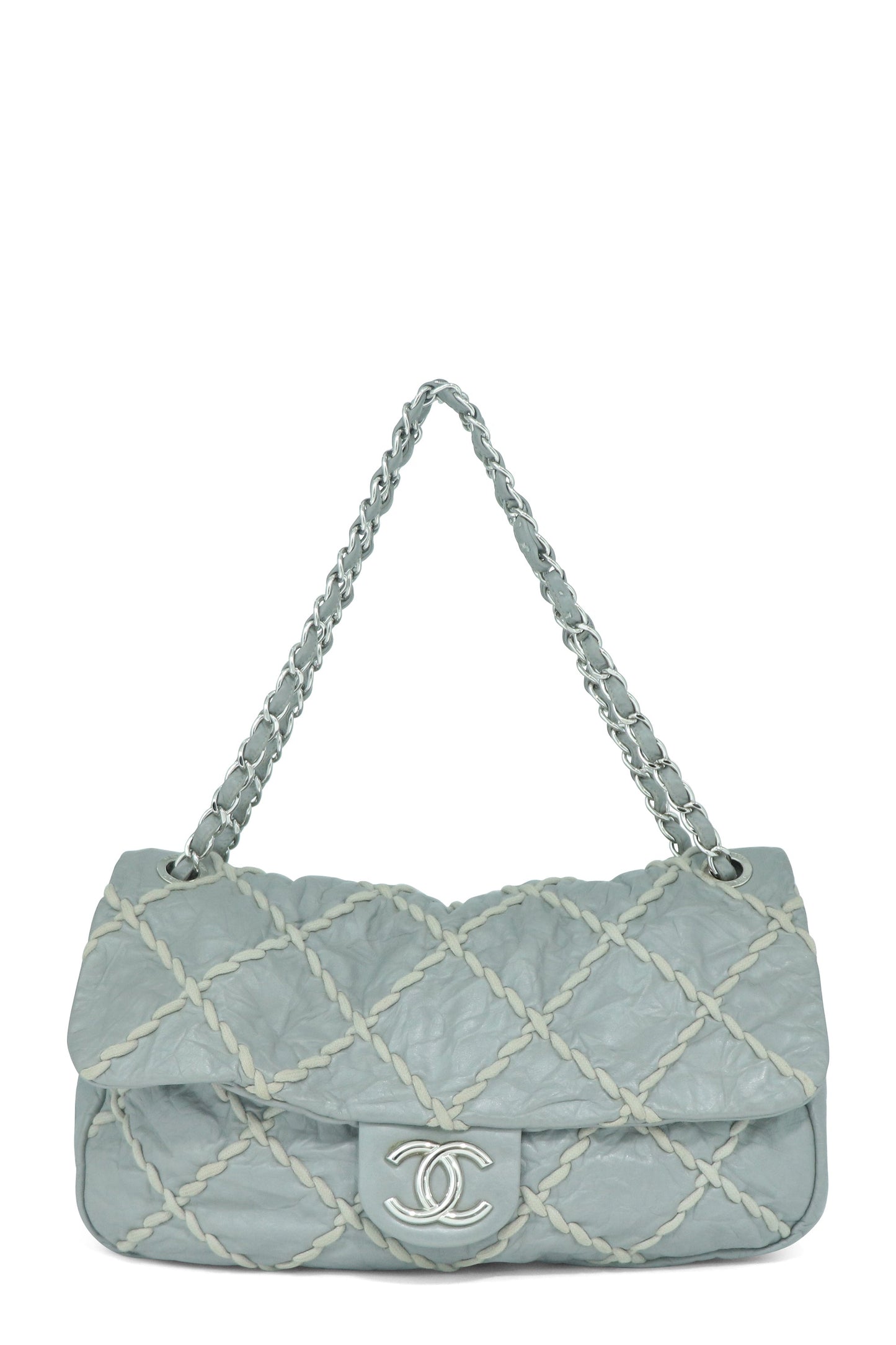 Ultra Stitch Flap Bag Grey