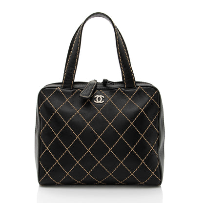 Chanel Vintage Calfskin Wild Stitch Large Satchel