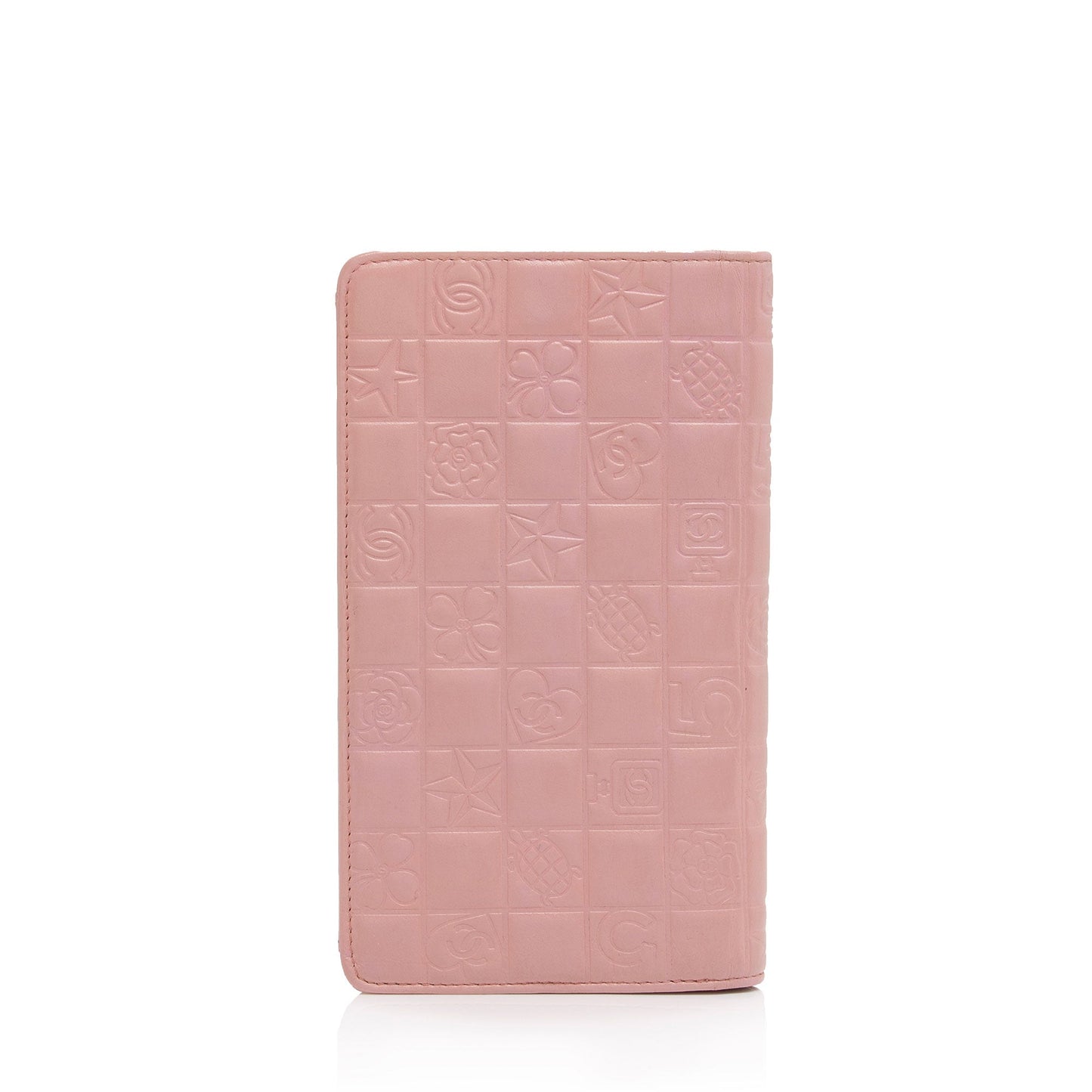 Chanel Vintage Embossed Lambskin Lucky Symbols Bi-Fold Wallet