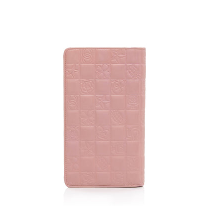 Chanel Vintage Embossed Lambskin Lucky Symbols Bi-Fold Wallet