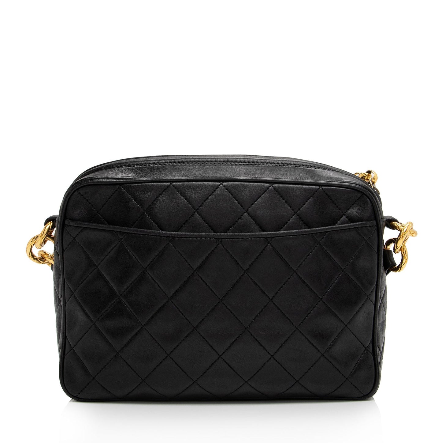 Chanel Vintage Lambskin Pocket Tassel Camera Bag