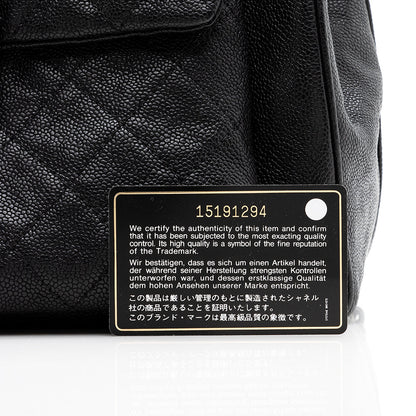 Chanel Washed Caviar Leather Mademoiselle Accordion Flap Bag (SHF-18925)