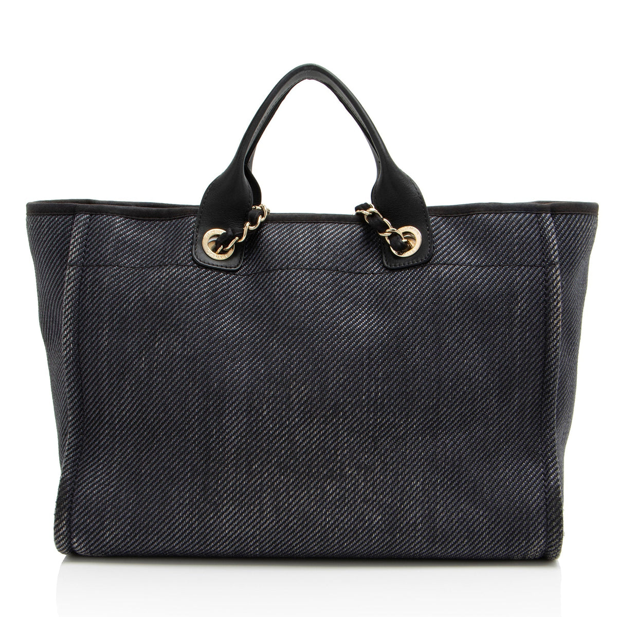 Chanel Woven Straw Deauville Medium Tote