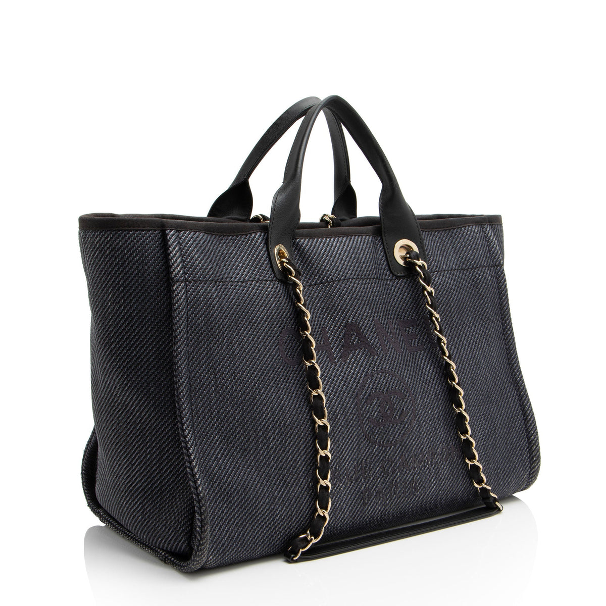 Chanel Woven Straw Deauville Medium Tote