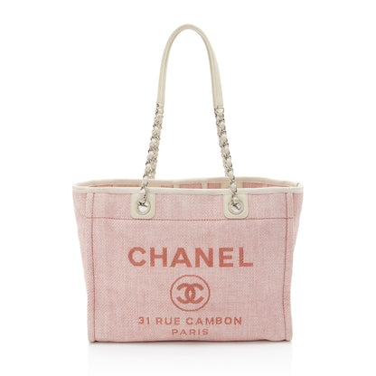 Chanel Woven Straw Deauville Small Tote (SHF-dndV47)