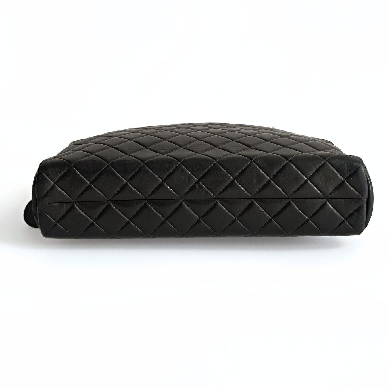 Chanel Chanel borsa a spalla Grand Shopping in pelle matelassè nera - '10s