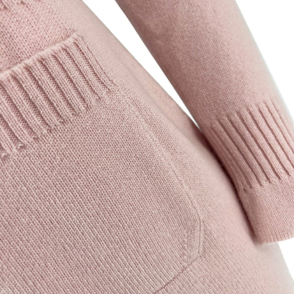 Pre owned Chanel CC Turnlock Pink Cashmere Designer Cardigan