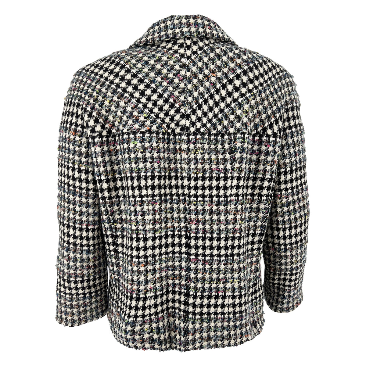 Pre owned Chanel 2006 Houndstooth Pattern zip-up Designer jacket
