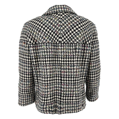 Pre owned Chanel 2006 Houndstooth Pattern zip-up Designer jacket