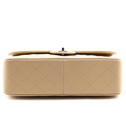 Chanel Beige Caviar Jumbo Double Flap Bag