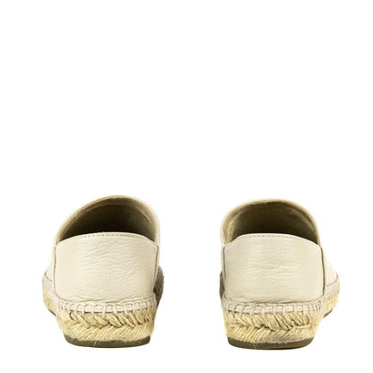 Chanel Beige & Black Leather Cap Toe Espadrilles Size US 6 | EU 36
