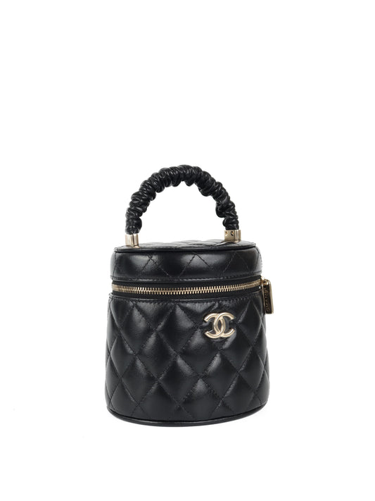 Chanel Black 22S Top Handle Vanity Bag