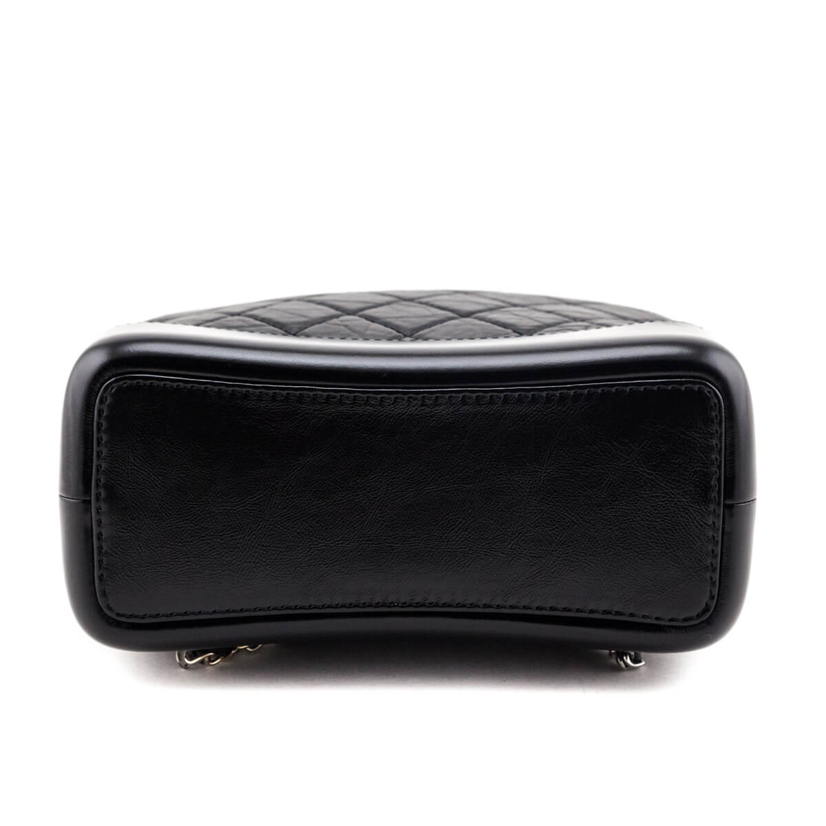 Chanel Black Aged Calfskin Quilted Small Gabrielle Backpack