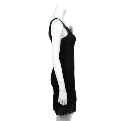 Chanel Black Camellia Sleeveless Dress Size S | FR 38