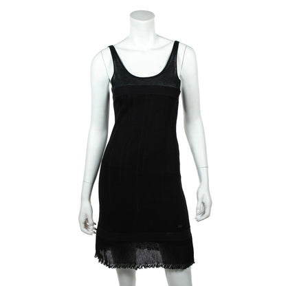 Chanel Black Camellia Sleeveless Dress Size S | FR 38