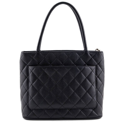 Chanel Black Caviar Vintage Medallion Tote