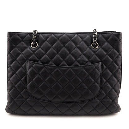 Chanel Black Caviar Quilted Large Tote