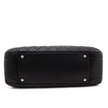 Chanel Black Caviar Quilted Large Tote
