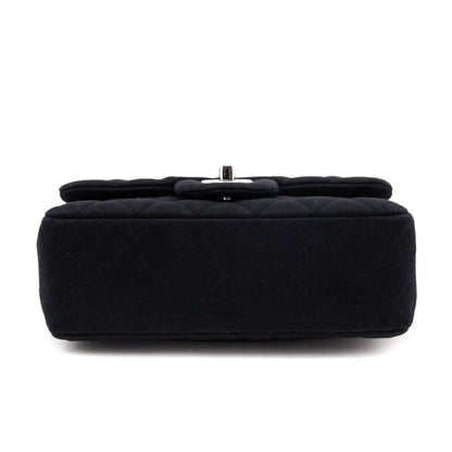 Chanel Black Jersey Mini Rectangular Flap Bag